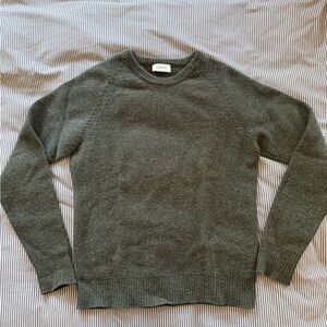 Lemaire Dark Green Crewneck Sweater